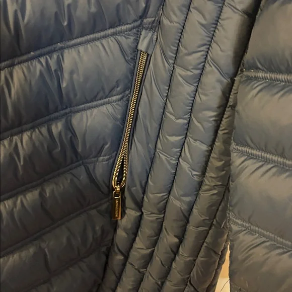 Michael Kors Deep Blue Hooded Puffer Jacket - Picture 6 of 6